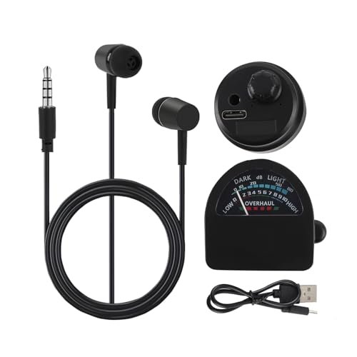 Waterleak Detector Tool Kit for Underground Pipe Water Leak Sensor Alarm for Home, Pipeline Leak Leakage Detector Sound Intensifier for Site, Tube Construction, Car Maintenance (#1)