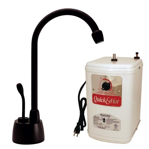 Westbrass D271H-12 Velosah 9" 1-Handle Hot Water Dispenser Faucet with Thermostatic Hot Water Tank, Oil Rubbed Bronze