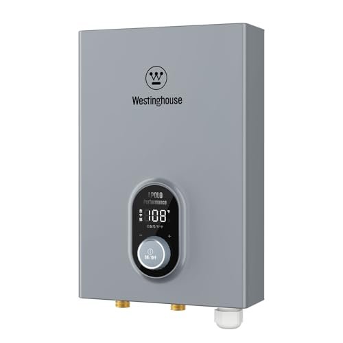 Westinghouse 11kW 240V Tankless Water Heater Electric, Up to 2.6 GPM Instant Hot Water Heater, 1-3 Point of Use Hot Water, Wi-Fi Enabled, APOLO-11k