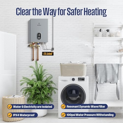 Westinghouse 24kW 240V Electric Tankless Water Heater, Instant Hot Water Heater, On Demand Hot Water, Smart WiFi Control, Works with Alexa & Google Home, ETL Certified, IPX4, Apolo-24kW