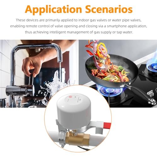 WIFI Smart Water Valve Shut Off Tool Automatic Remote Control On And Off Electric Gas Shutoff Valve Main Compatible With Alexa