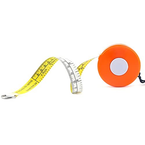 WIN TAPE Cm and Inches to 100ths Executive Diameter Pi Engineer's Tape Measure (Orange, 315cm 124'')