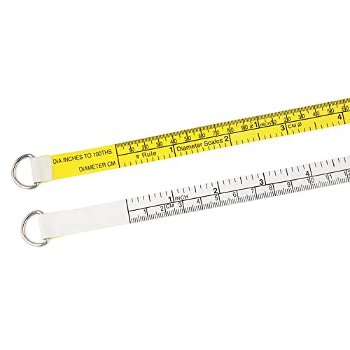 WIN TAPE Cm and Inches to 100ths Executive Diameter Pi Engineer's Tape Measure (Orange, 315cm 124'')
