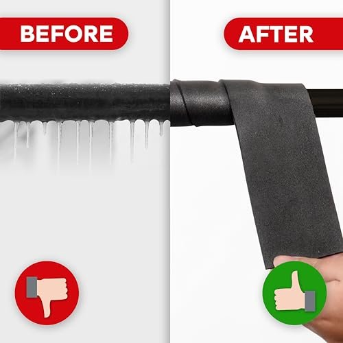 XFasten Foam Pipe Insulation Tape 2 Inch x 15 Feet Heavy-Duty AC Line Insulation Outdoor Pipe Wrap Tape AC Pipe Insulation Outdoor Pipe Insulation Wrap Tape HVAC Line Insulation Pipe Wrap Around Tape