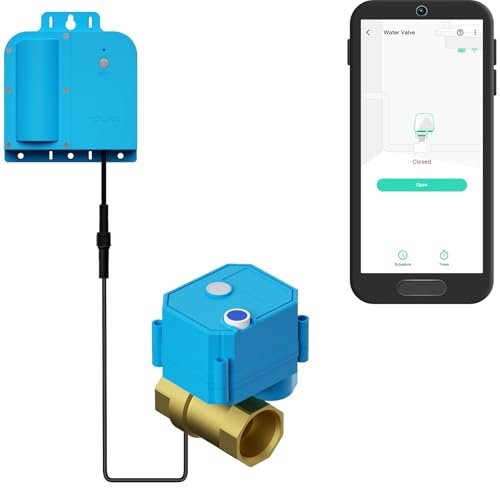 YoLink X3 version Smart Valve Controller with Brass Motorized 3/4 Inch Ball Valve, Battery powered 10 years battery life, App control, Hub required