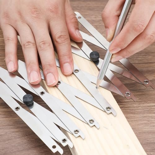 Zonon Point-2-point Equidistant Measuring Tool Center Finding Tool Finder Measuring Tools Pipe Center Finder Woodworking Layout Metal Equal Space Divider for Welding